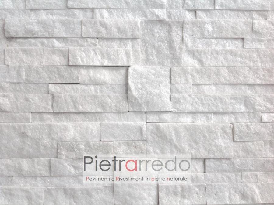 RIVESTIMENTO PIETRA BIANCA MURI IN OFFERTA A € MQ quarzite