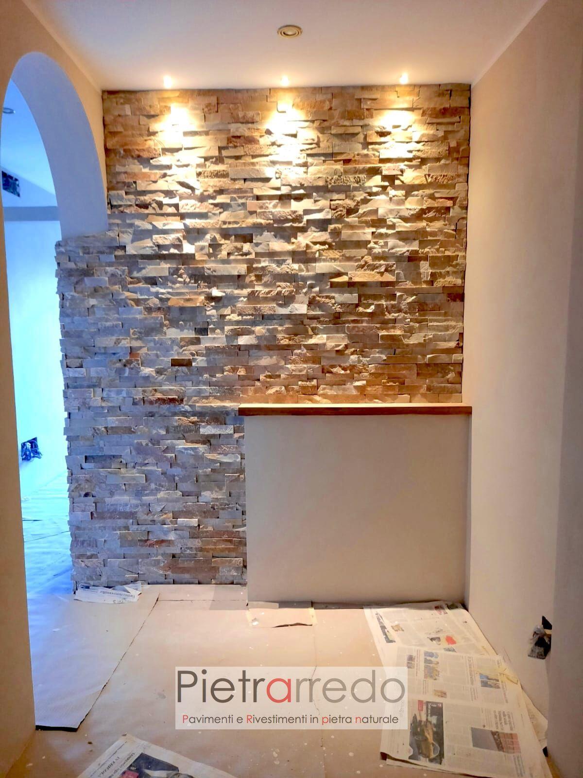 rivestimento parete in pietra naturale quarzite rossa pietrarredo milano prezzo muri e pareti offerte sasso stone panel