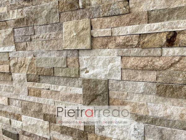 scagla in pietra per rivestimento facciata prezzo arenaria scozzese beige misto bella stone design wall offerta