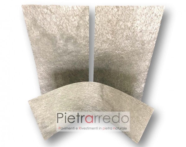 Foglio flessibili silver rivestimento in pietra flexstone per muri e facciate camini interni esterni prezzi costi pietrarredo milano