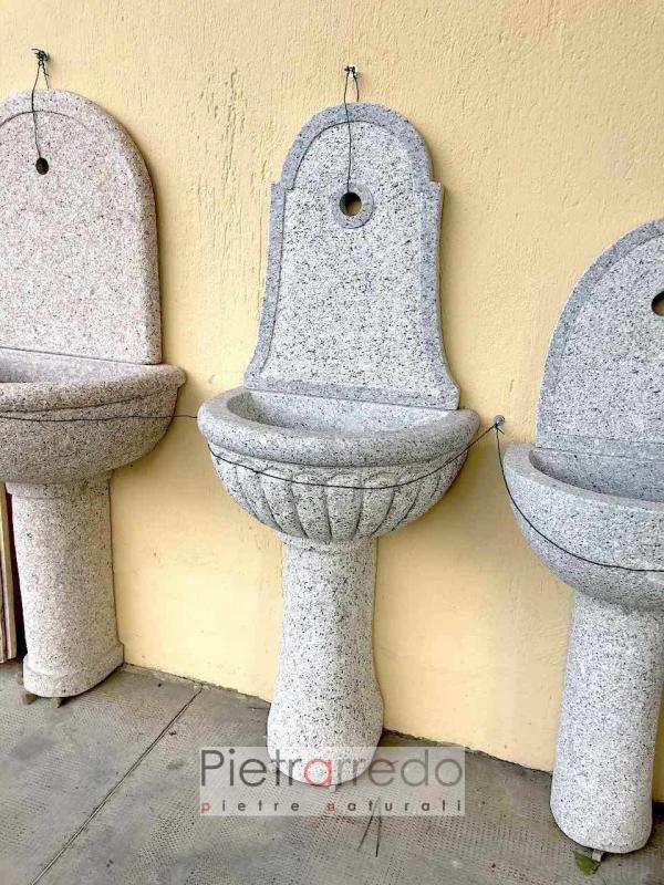 fontana giada da muro prezzi offerte in sasso pietra naturale conchiglia granito pietrarredo