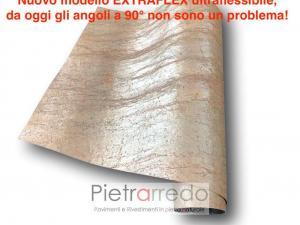 lastra sottile in pietra ntaurale flessibile tonda radica prezzi copper pietrarredo milano