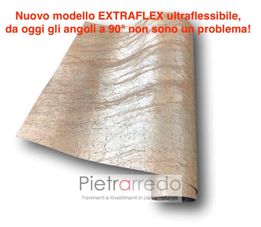 lastra sottile in pietra ntaurale flessibile tonda radica prezzi copper pietrarredo milano