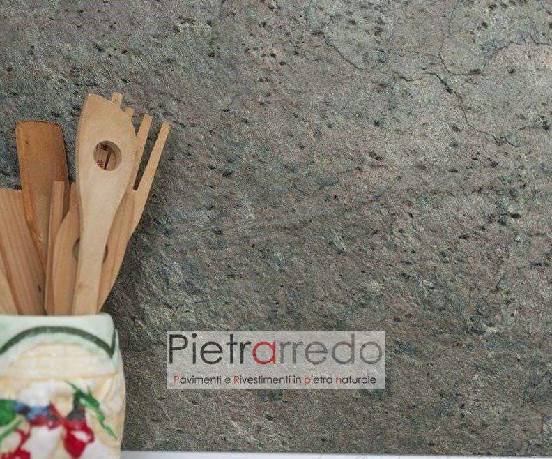 retro cucina pensile pietra sottile muro protezione pietrarredo milano