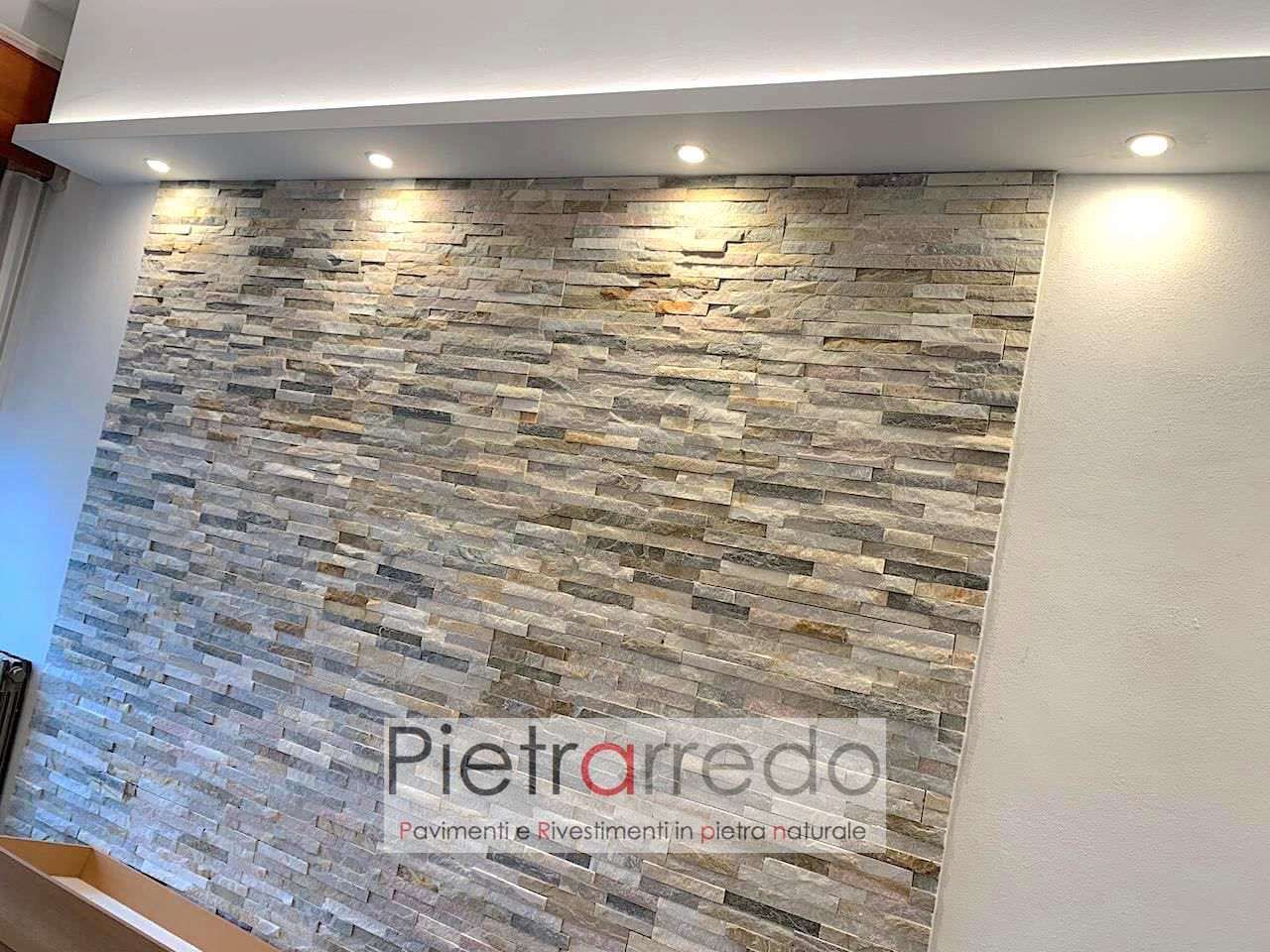 rivestimento listelli in quarzite mista pietrarredo milano prezzo