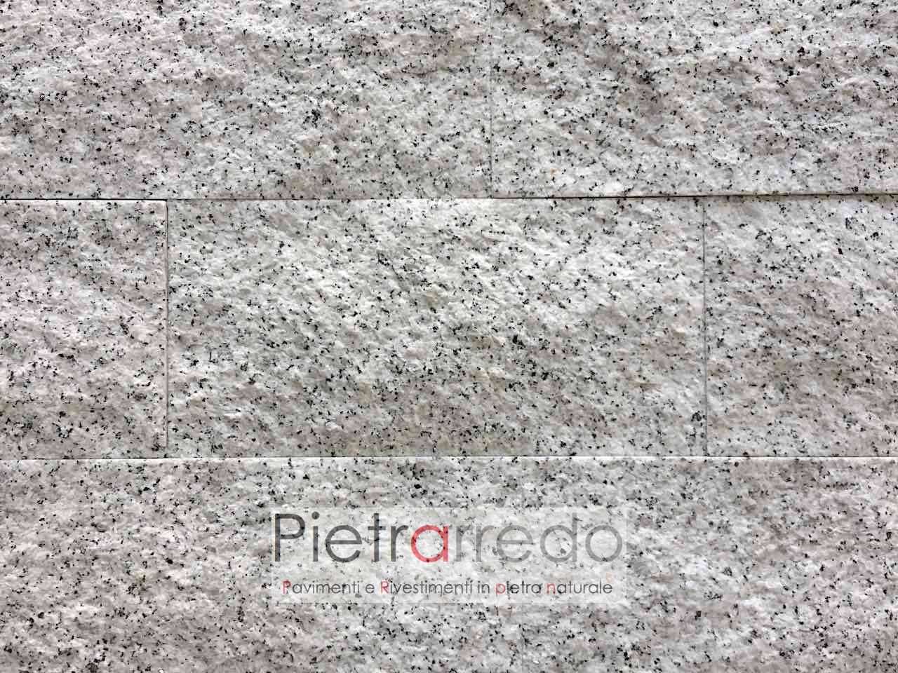 Rivestimento pietra spaccatello in granito bianco montorfano €33/mq Serizzo costo mq
