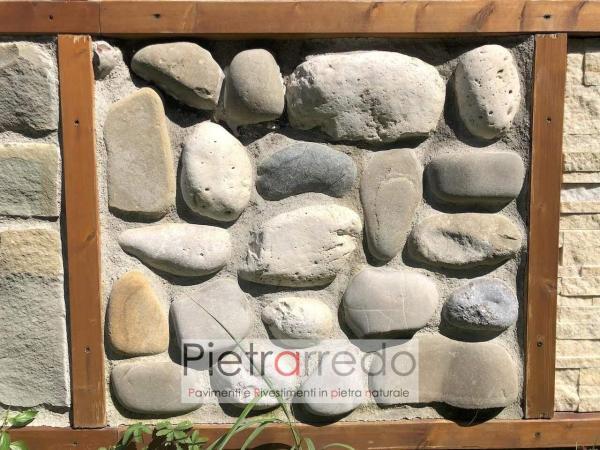 rivestimento in pietra naturale ciottolo di fiume segato cascina pietrarredo milano costo sasso segato