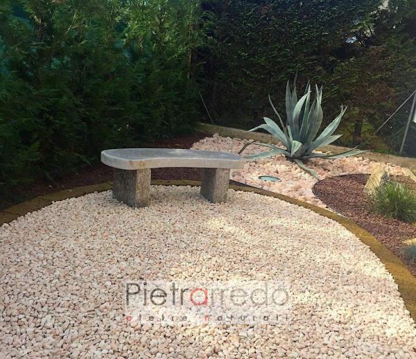 panca panchina seduta in pietra sasso da esterno giardino pietrarredo modello trento costo prezzo
