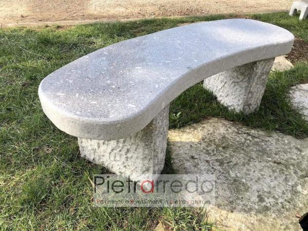 Panchina in granito pietra modello trento per spazzi pubblici pietrarredo prezzo
