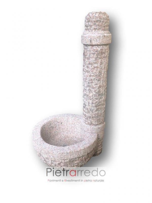 bellissima vasca con lavabo in pietra per rubinetto colore rosa e grigio in offerta