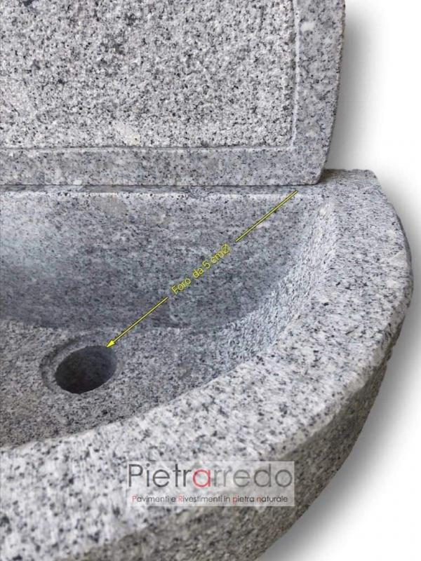 fontana da muro in granito bella fatta a mano offerta costo pietrarredo milano