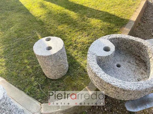 fontana da terra iris pietrarredo in granito vasca grande prato giardino robusta prezzo