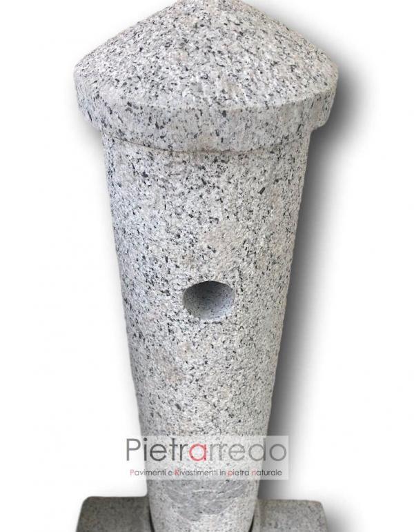 fontana e lavandino con palo e base in granito sasso martellinato grigio offerta costi