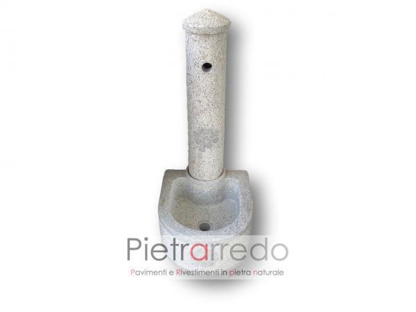 lavandino e fontana in pietra e sasso grigio da giardino e prato terra offerta discount pietrarredo