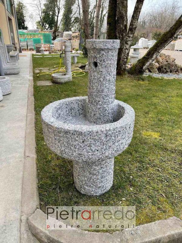 offerta fontana nel prato da terra vasca alta pietrarredo iris costo granito fontanella