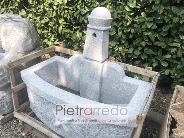 offerta fontana roma pietra naturale granito grigio prezzo pietrarredo giardino lavatoio