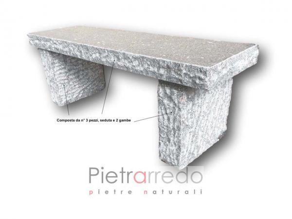 panchina per arredo urbano in offerta pietrarredo mialno costo rustica grezza sasso