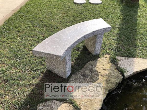stona garden bench panca panchina granite onsale pietrarredo offert stone garden