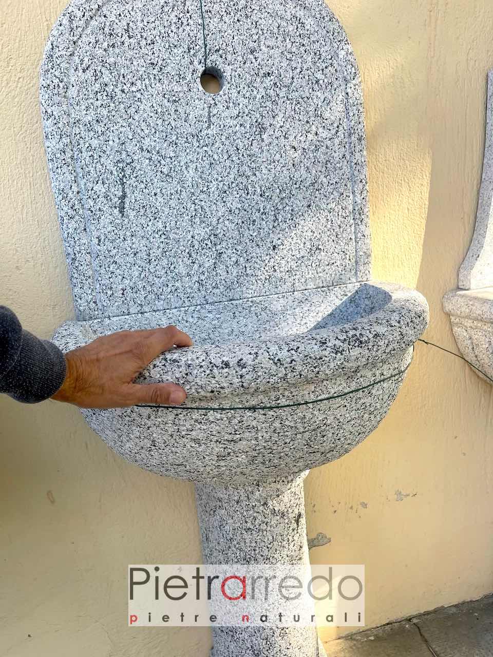 wall fountain gray granite sink italian natural stone price pietrarredo offers handmade