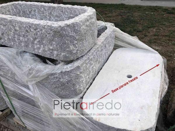 arredo giardino fioriera da prato in sasso bella prezzo costi pietra granito decorativa