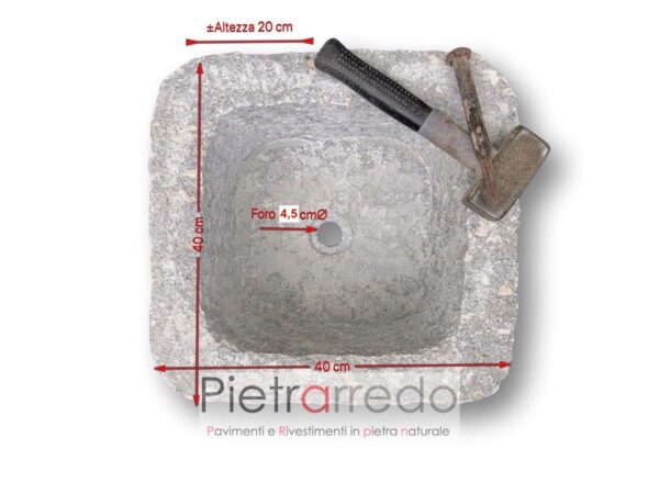 vasca in granito montorfano pietra scavata lavabo offerta vaschetta prezzo