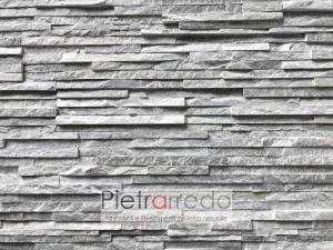 costo rivestimento in pietra naturalequarzite grigia slim bella elegante parete