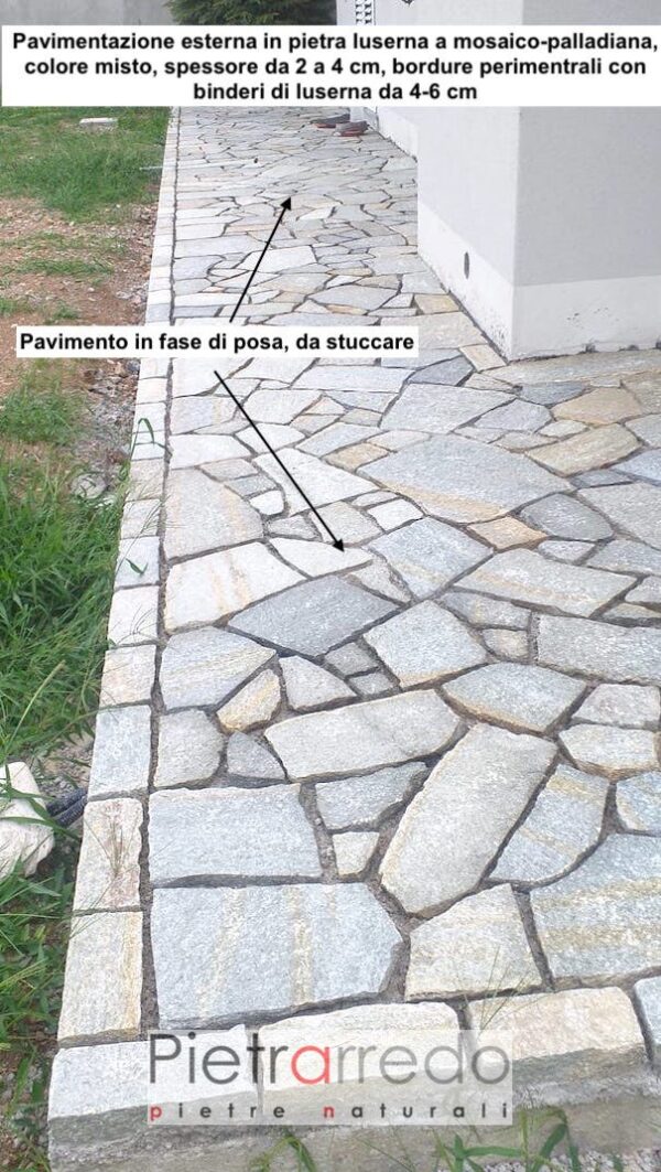 Luserna stone mosaic price for outdoor garden avenue offers pietrarredo