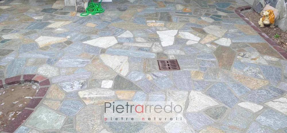 offerta e prezzo pietrarredo milano pavimento esterno in beola luserna mosaico opus incertum palladiana