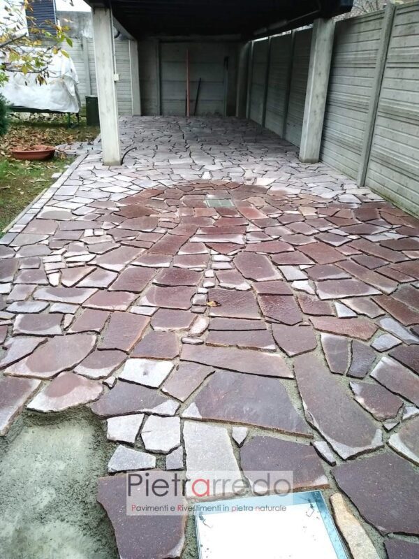 pavimento esterno in pietra resistente porfido palladiana opus prezzo costo pietrarredo milano