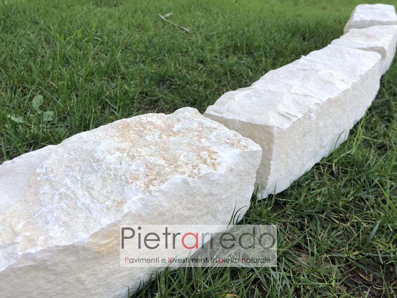 Mattoni in pietra Trani 30x15x5-32 pz muro pavimento cordolo bordura giardino 