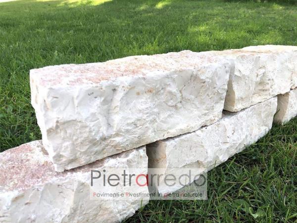 decorazioni sasso aiuole pietra mattoncini prezzo trani barletta pietrarredo milano