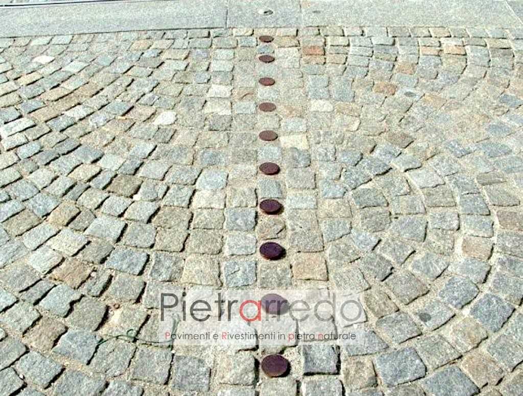marciapiede e piazza eseguita con pietra òuserna cubetti archi contrastanti prezzo costi offerte pietrarredo milano