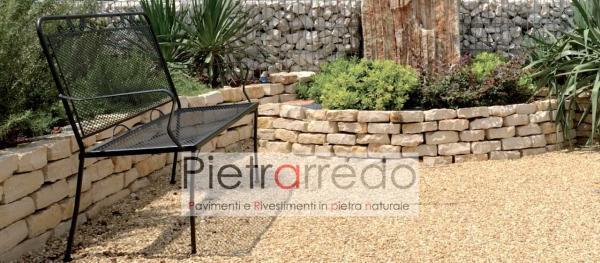 mattoncini in pietra per aiuole prato decorazioni trani barletta pietrarredo milano sasso mattoni prezzo beige bianco