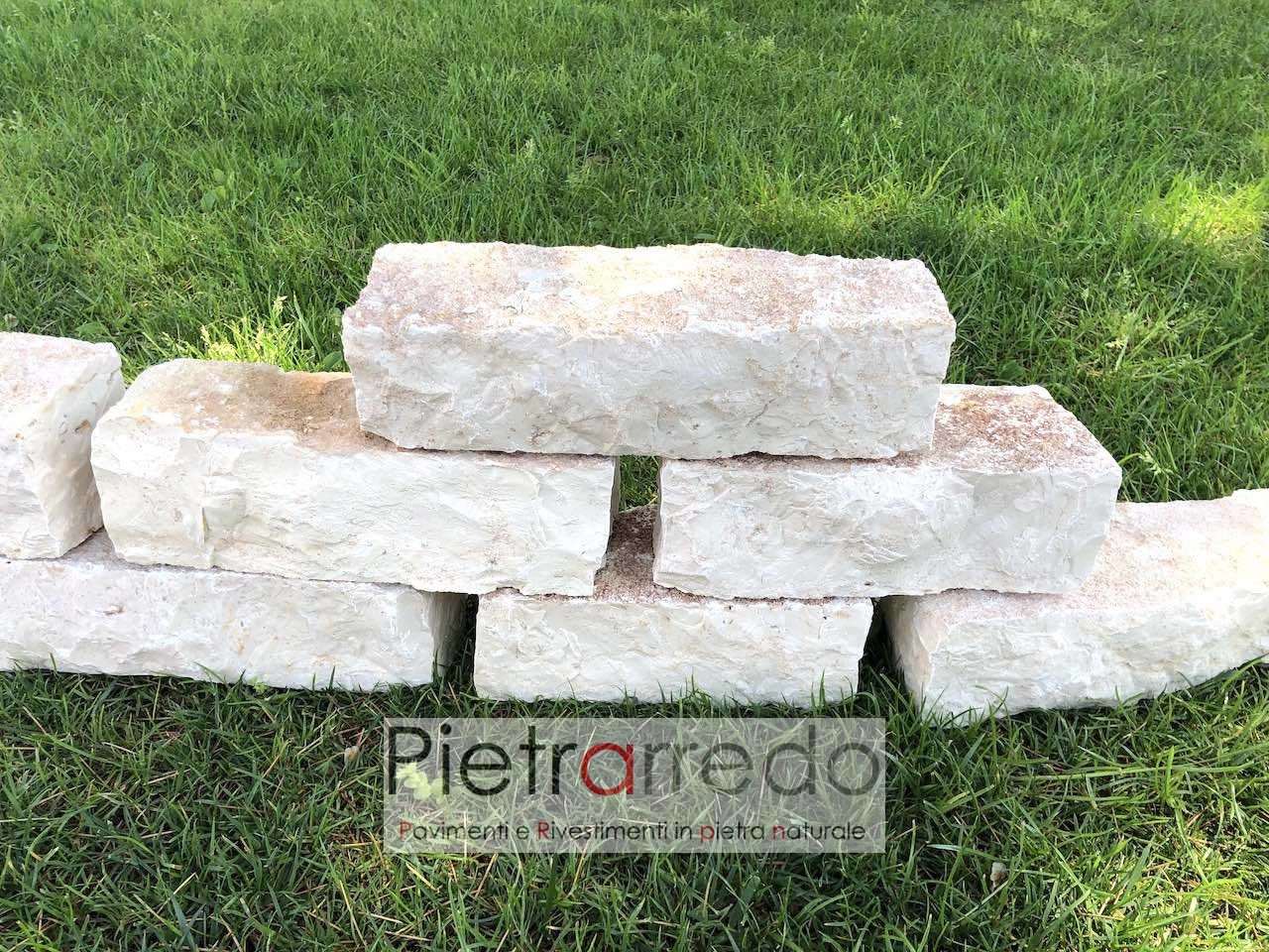 Mattoni in pietra Trani 20x10x5-16 pezzi muro pavimento cordolo giardino 