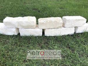 offerta per bordure in sasso pietra di trani mattoncini bordure aiuole prezzo pietrarredo milano