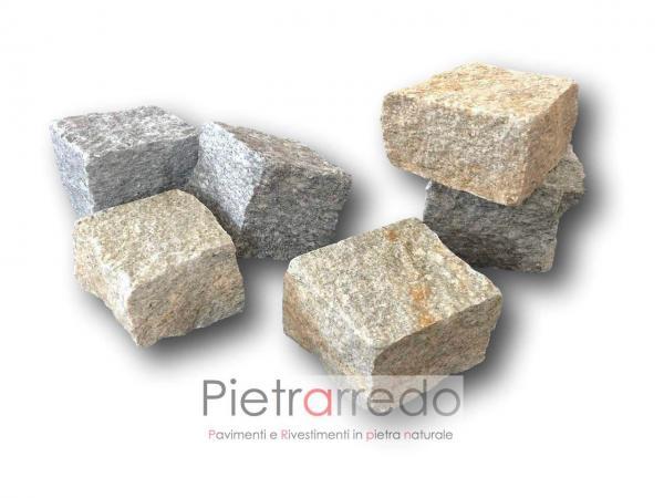 offerta pietrarredo pavimento cubetti di luserna colore misto grigio formati 4-6 6-8 cm