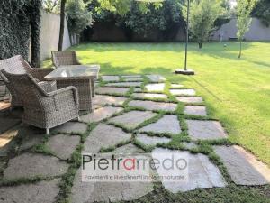 offerta pietre giganti per giardino camminamenti gazebo pierarredo milano prezzo mq luserna