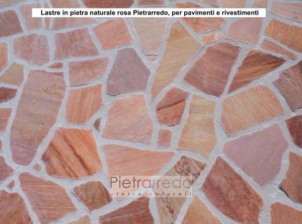 offerta quarzite rosa brasiliana bella pavimento piscina antiscivolo esterno palladiana prezzo pietrarredo Milan Italy