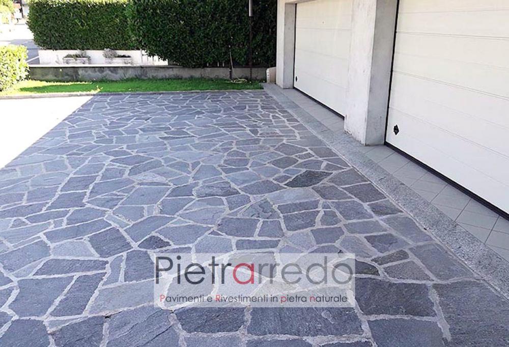 pavimento in beola grigia mosaico opus costo e prezzo pietrarredo milano pavimento esterno