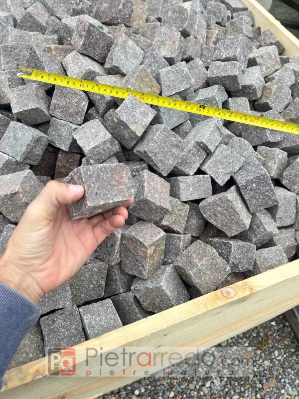 porphyry cubes for paving 4-6 cm thickness offer price pietrarredo stone italy