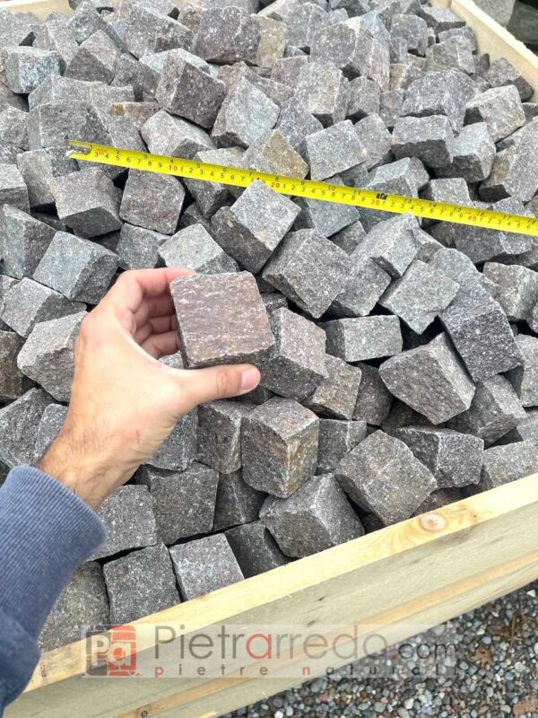 porphyry cubes for paving 4-6 cm thickness san pietrini pietrarredo price