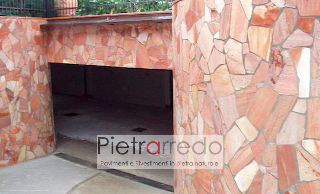 rivestimento in quarzite rosa brasiliana offerta mq pavimento rivestimento