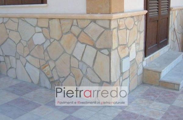 rivestimento parete in quarzite brasiliana gialla sottile palladiana 1 cm pietra pietrarredo milano prezzo costo offerte