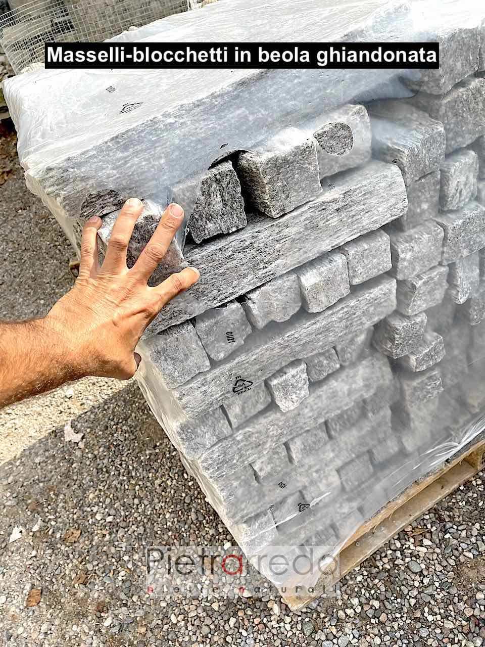 masselli blocchetti binderi da muro in beola ghiandonata prezzo ghiandone pietrarredo milano 6 8 cm