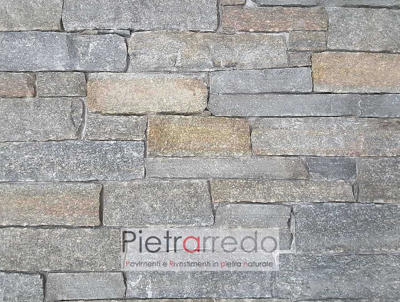 prezzo muro a secco in pietra luserna facciata parete oferta verapietra adda morina pietrarredo
