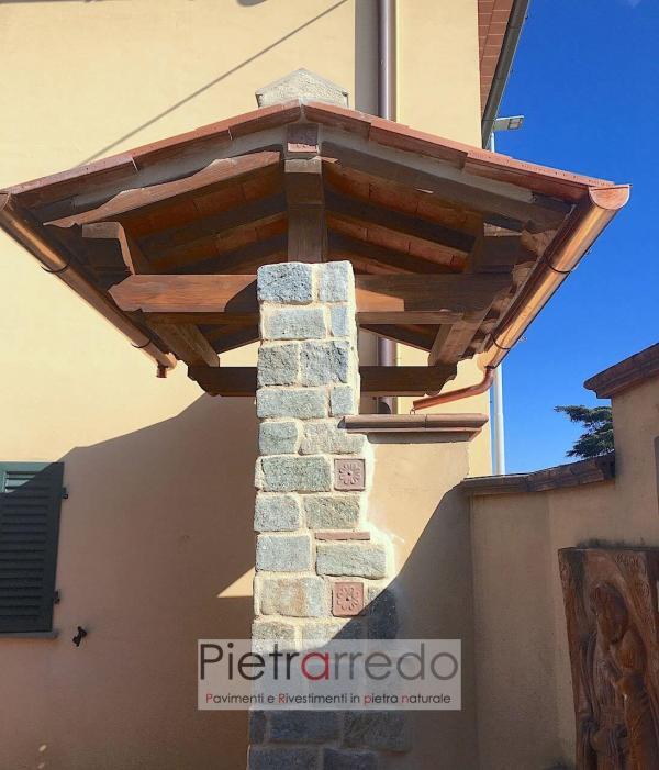 rivestimento in pietra per pilastri grigia luserna pietrarredo milano stone price