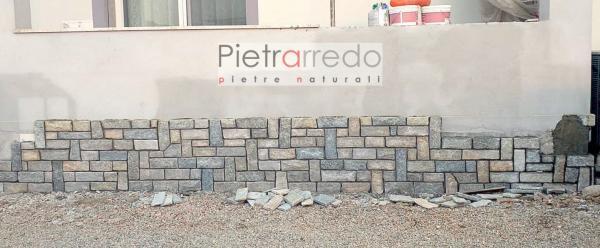 rivestimento muro facciata in pietra naturale luserna anticata pietrarredo milano costo prezzo metro