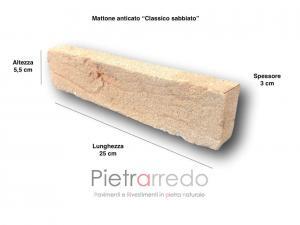 mattone invecchiato rivestimento anticato classico sabbiato listello geo terreal paramano pietrarredo basso spessore prezzo costi facciate e pareti interne esterne