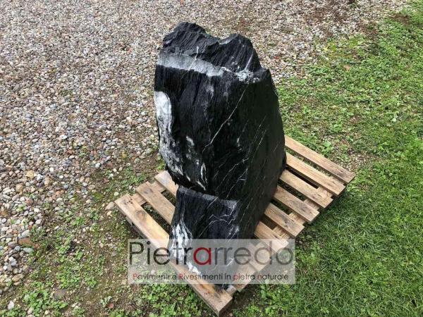 blocco pietra sasso decorativo stone city ardesia nera prezzo costi