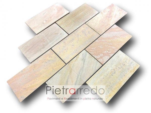 pavimento in pietra quarzite brasiliana bella lastre piastrelle sottili atermiche antiscivolo per sauna centro benessere costo prezzo